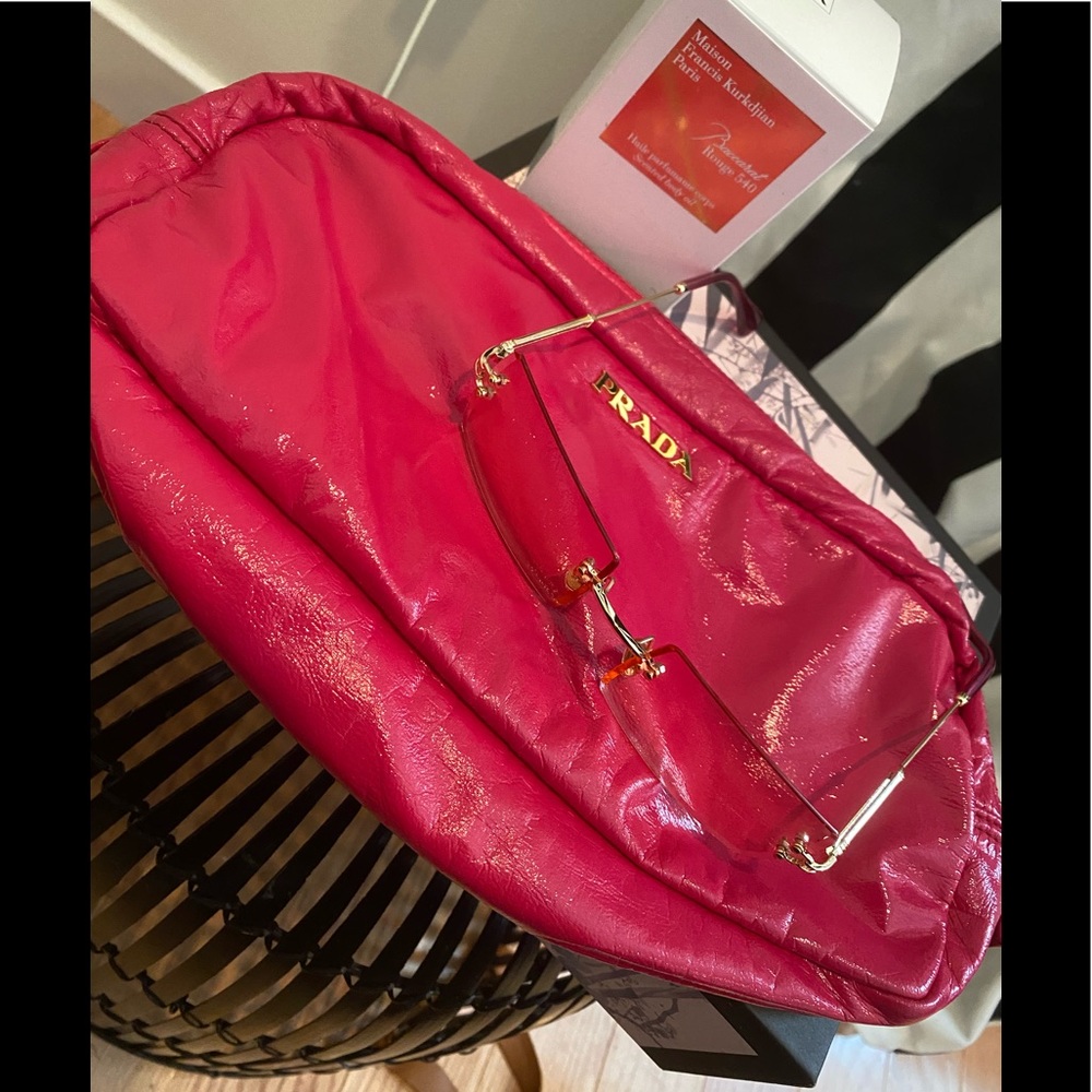 Authentic Prada Hot Pink Patent Leather Bag